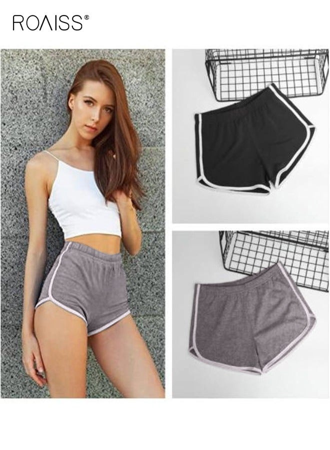 رويس المرأة مرونة عالية الخصر اللياقة البدنية السراويل موضة بلون الورك حقيبة اليوغا السراويل الصالة الرياضية التدريب السراويل مرونة زاوية مسطحة السلامة السراويل - Image 1