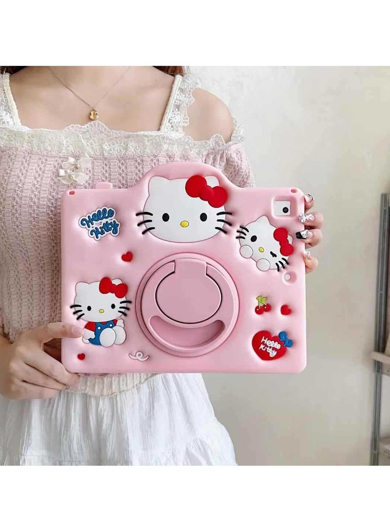 general Hello Kitty Kid's case for iPad air4/air5 (2022/2020) 10.9 inch, shockproof swivel handle folding stand lightweight kid-friendly case - Image 2