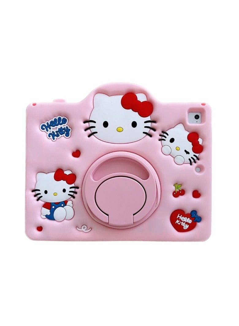 general Hello Kitty Kid's case for iPad air4/air5 (2022/2020) 10.9 inch, shockproof swivel handle folding stand lightweight kid-friendly case - Image 1