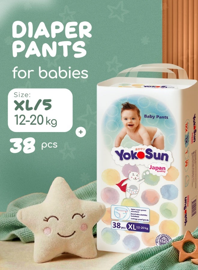 YokoSun Baby Diaper Pants Size 5/Xl 12-20Kg 38Pcs 1 Pack Japan Quality - Image 1