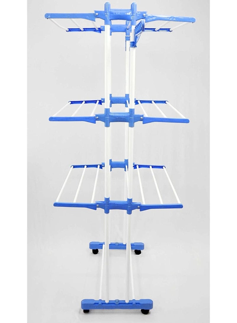 Heavy Duty Full Size Carbon Steel 3-Tier Cloth Drying Rack & Laundry Rack  - Image 4