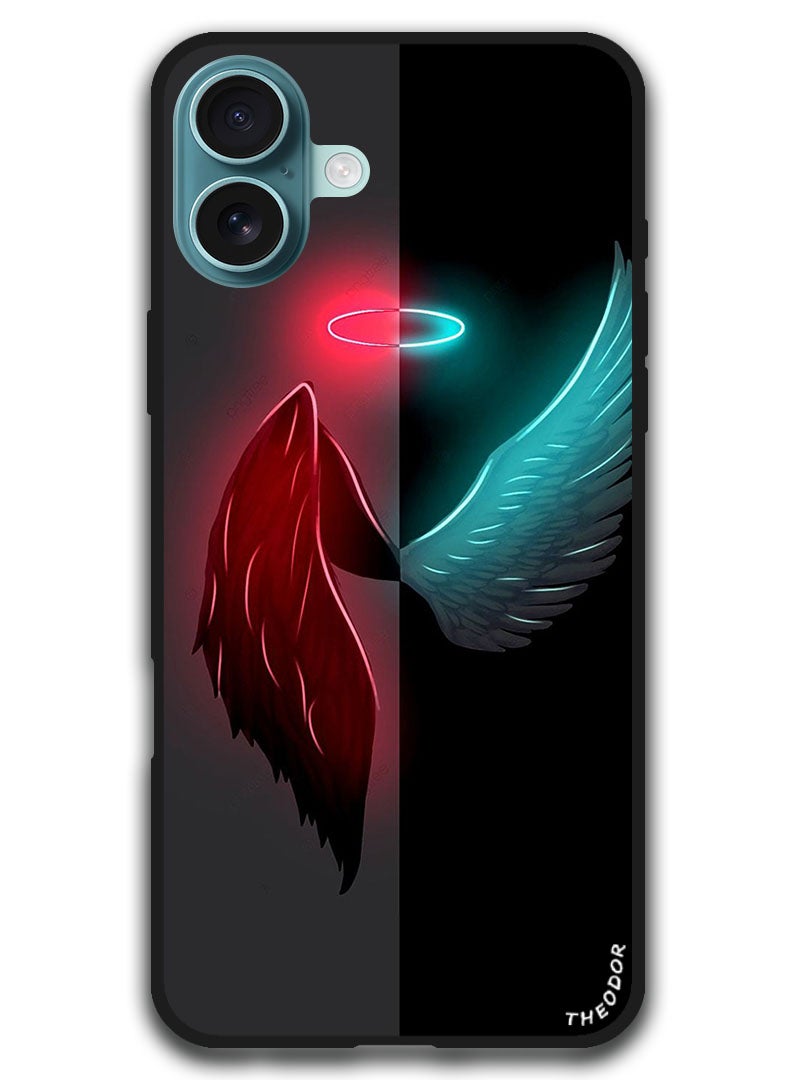 Theodor Protective Case Anti Scratch Shock Proof Bumper Cover For iPhone 16 (6.1)-inch Wings - Image 1