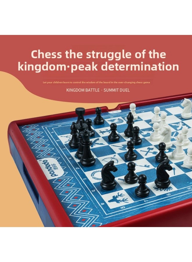 لعبة الشطرنج الطائرة للأطفال، لعبة الطاولة، 42 في 1، لعبة لوحة درج متعددة الوظائف، لعبة تنافسية - اللون: 28 في 1 لعبة شطرنج متعددة الوظائف