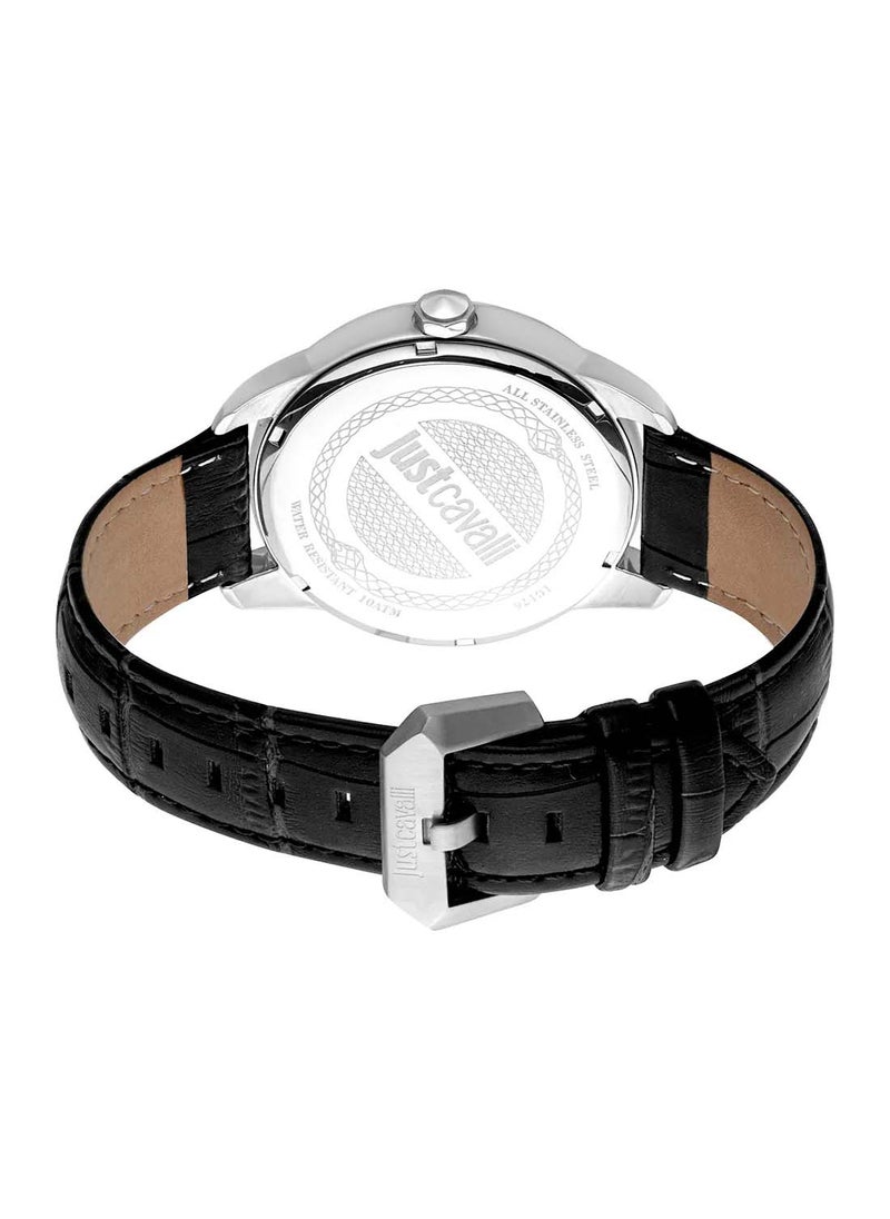 Just Cavalli - Men's Round Shape Leather Wrist Watch JC1G176L0115 - 43 Mm - Image 1