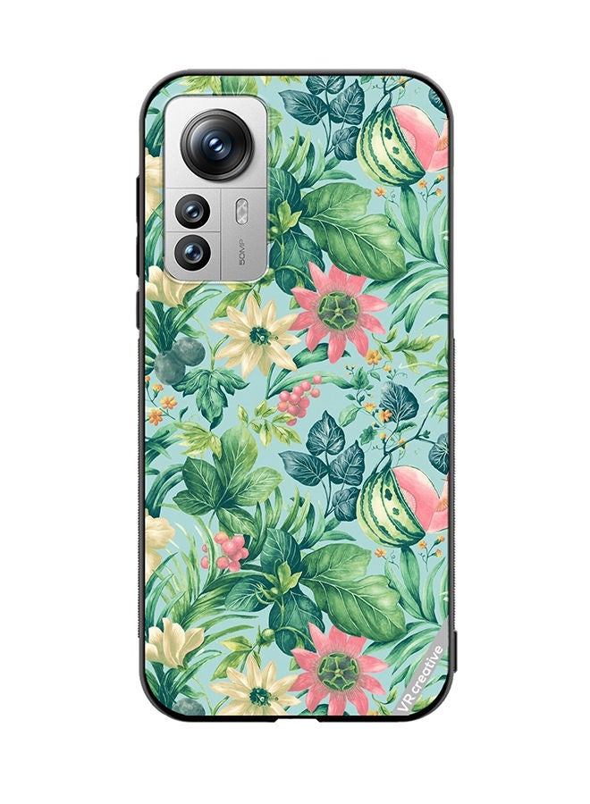 VR CREATIVE Protective Case Cover For Xiaomi 12 Pro Sunfloweia Design Multicolour - Image 1