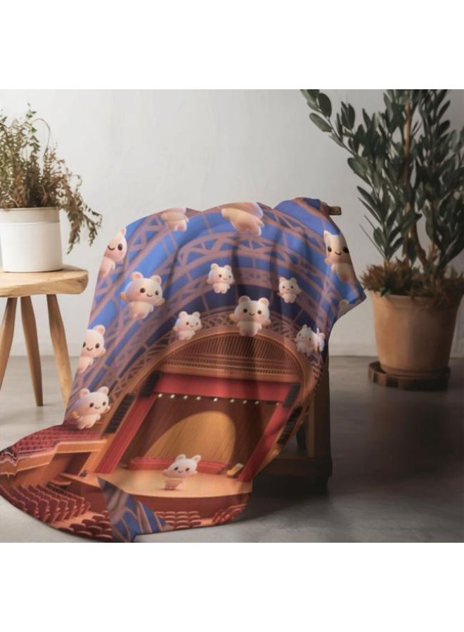 general Baby and children's cartoon flannel thin blanket (warm and comfortable, suitable for sleep, game use) 70cm*100cm - Image 4