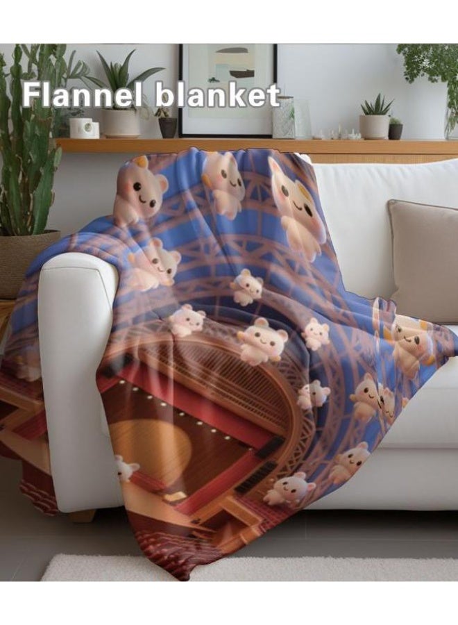 general Baby and children's cartoon flannel thin blanket (warm and comfortable, suitable for sleep, game use) 70cm*100cm - Image 5