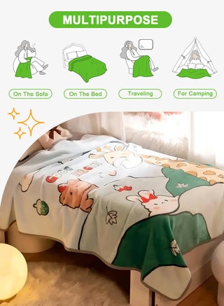 Kids Baby Blanket Unisex Newborn, Super Soft Comfy Giraffe Blanket, for Toddler Baby Nursery Bed Blankets Stroller Crib Shower Gifts, （Giraffe 39 x 55 Inch） - view 3