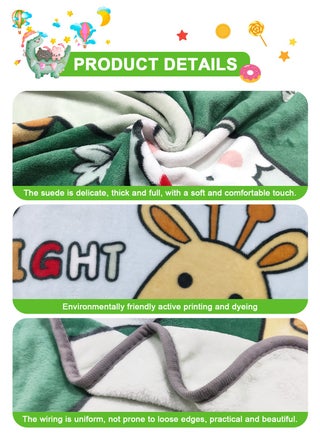 Kids Baby Blanket Unisex Newborn, Super Soft Comfy Giraffe Blanket, for Toddler Baby Nursery Bed Blankets Stroller Crib Shower Gifts, （Giraffe 39 x 55 Inch） - view 4