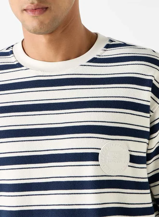 STARTER Striped T-shirt with Crew Neck and Short Sleeves