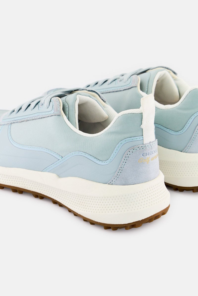 GEOX أحذية كاجوال نسائية مزودة بأربطة، لون أزرق فاتح، Pg1x - Image 3