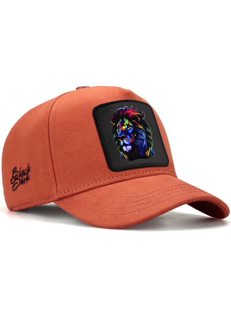 Black Börk BlackBörk V1 Baseball Kids Colorful Lion - Unisex Brick Children's Hat (Cap) with 15 Code Logo  - Image 1