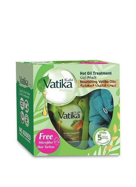 Vatika Naturals Hammam Zaith Hot Oil Treatment Olive & Almond For Intense Nourishment & Deep Conditioning - 1 kg + Microfiber Towel