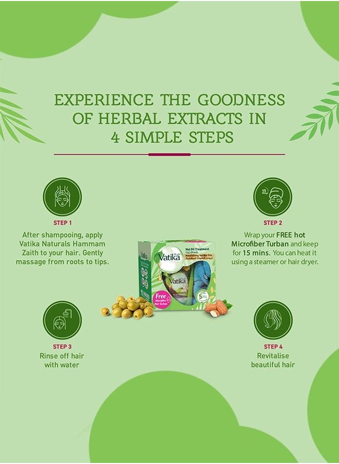 VATIKA - Vatika Naturals Hammam Zaith Hot Oil Treatment Olive & Almond For Intense Nourishment & Deep Conditioning - 1 kg + Microfiber Towel - Image 1