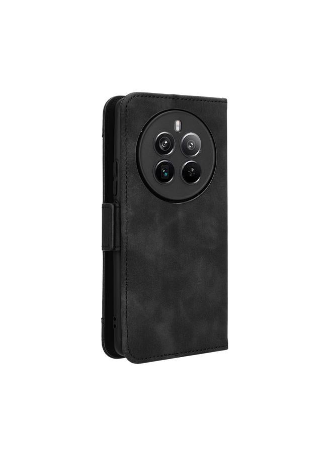 S-TOP Case For Realme 12+ 5G Skin Feel Calf Texture Card Slots Leather Phone Case - Image 3