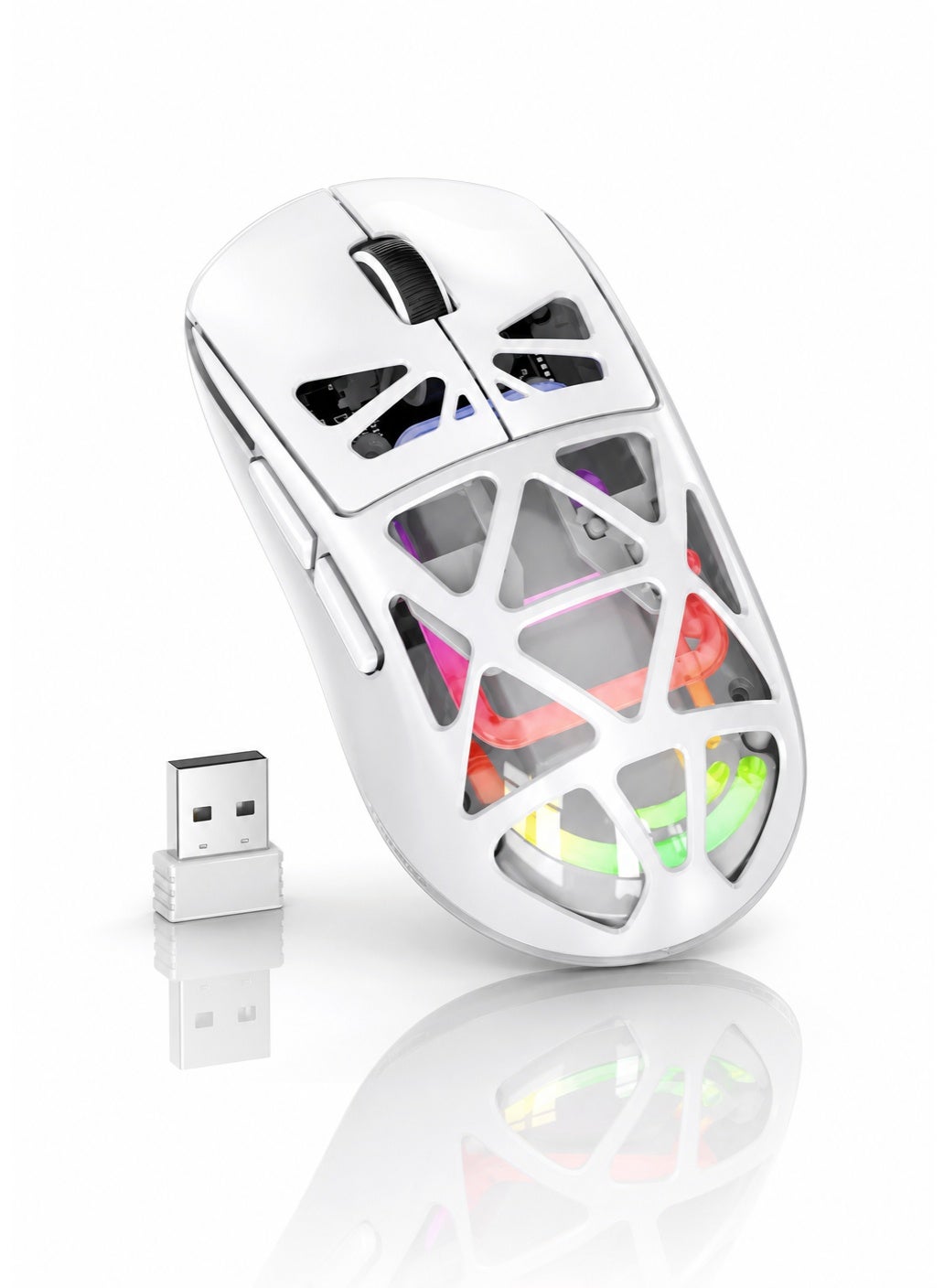 Lightweight Wireless Gaming Mouse, 36k DPI, 93g Ultralight - 300 Hour Battery, (2.4GHz/Wireless/Wired) Mouse for Win/Mac/Android/IOS - White