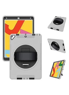 Drop Protection Rugged Case For Apple iPad 10.2 10.5 Inch Shockproof Impact Resistant Cover With Kickstand Full Body Protective Cover Grey