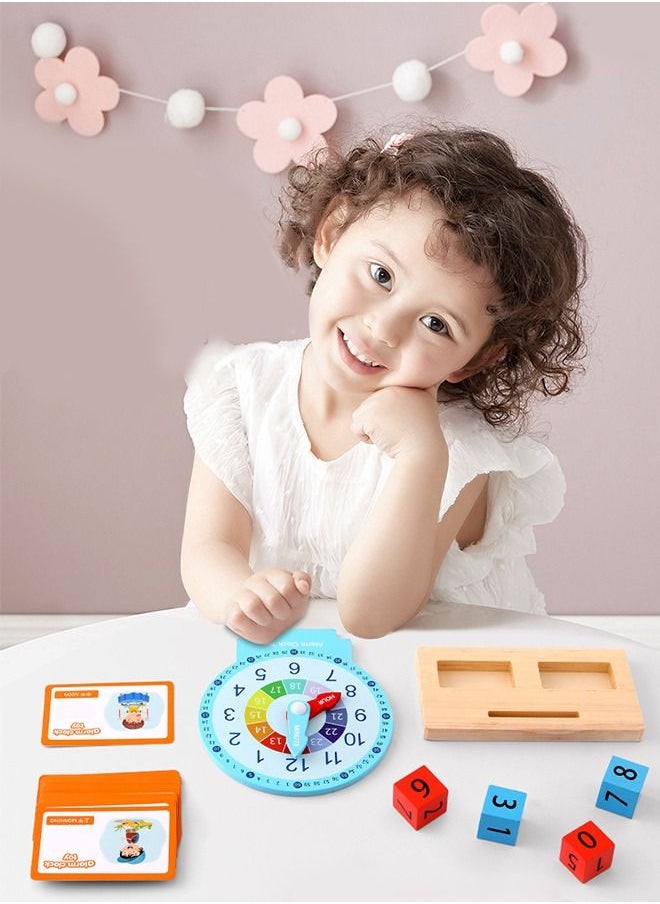 Learning Resources Student Clock Model Teaching Aids 12 Hour Time with 20 Cards 2 Cubes 1 Stand Demonstration Clock Develops Time and Early Math Skills for Kids