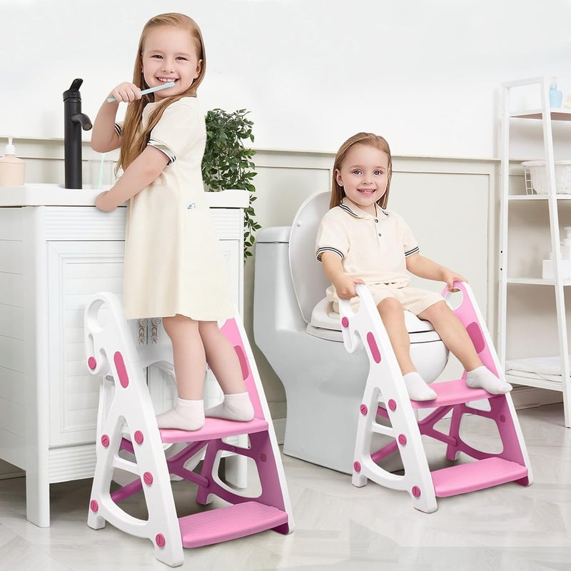 PRIMLECT Potty Training Toilet Seat with Step Stool Ladder - Image 1