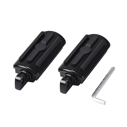CELOMT 10mm Motorcycle Footpegs Passenger Foot Pegs Highway Pegs Fit Harley Sportster Softail Dyna Touring (Black) - Image 1