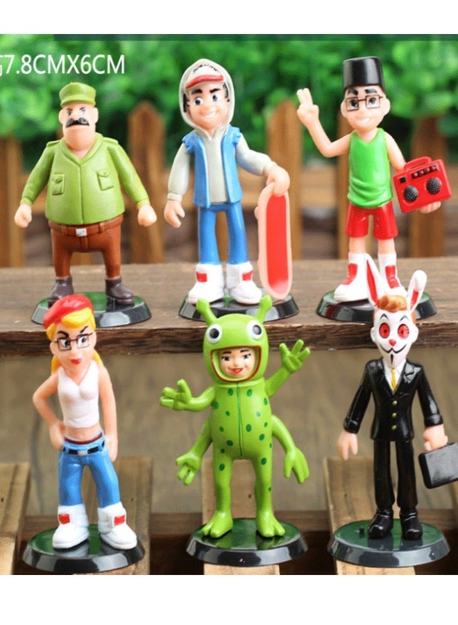 Anime Figurines for Subway Surfers, 6 Styles, Creative Display Toys and Statues 