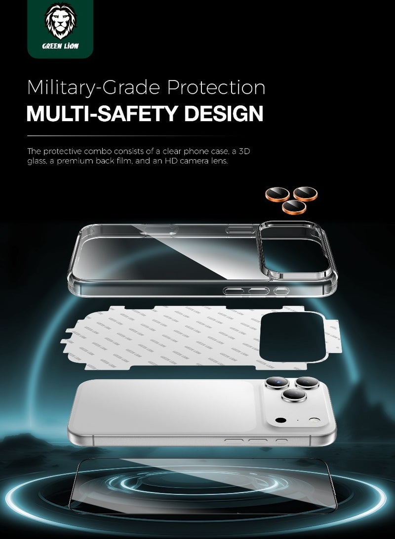 GREEN LION iPhone 17 Pro 4 In 1 Defender Pack / iPhone 17 Pro Full Protection / Maximum Protection - Image 2