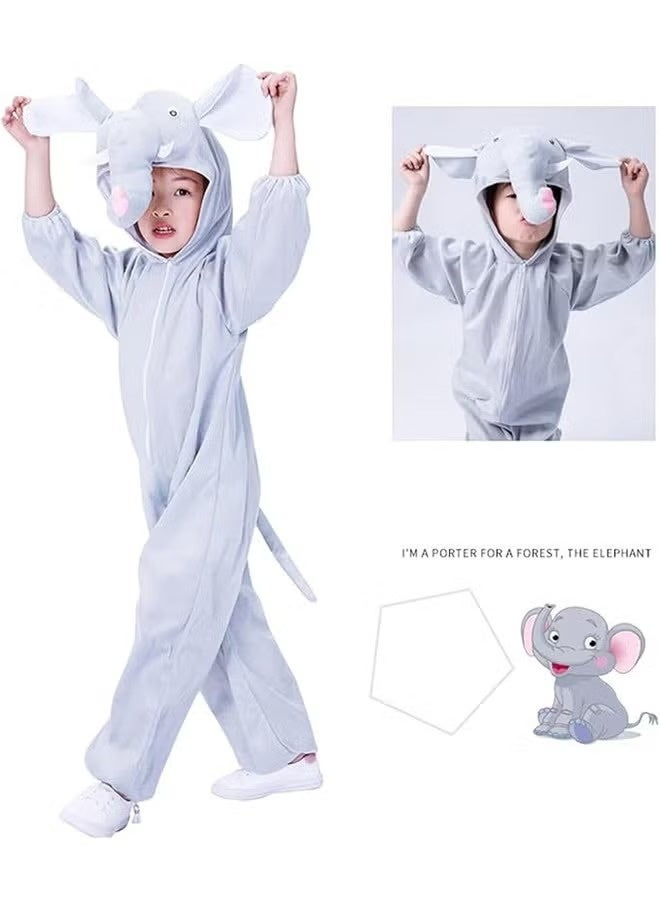 Toy Box Elephant Costume, Kids Animal Costumes Boys Girls Fancy Dress Outfit Cosplay, Size XL(8-10 Years) - Image 2