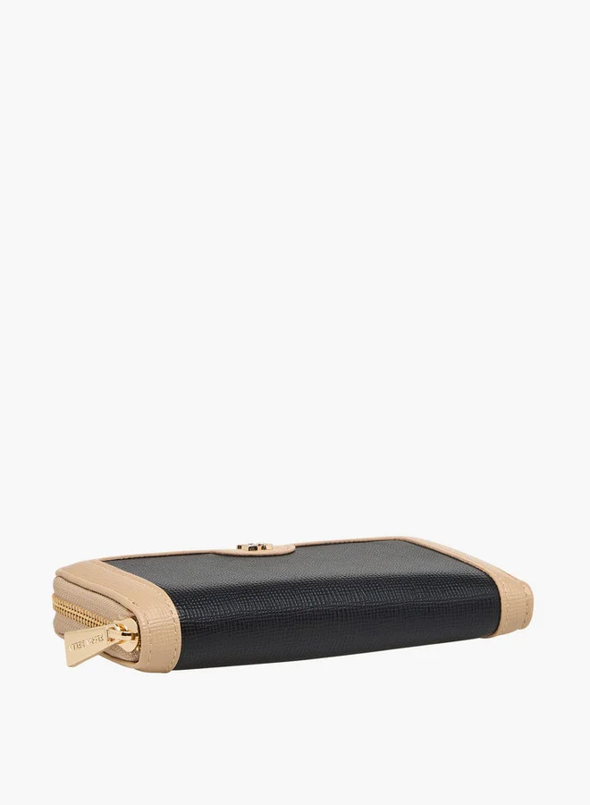Flora Bella By Shoexpress Monogram Print Zip Around Wallet