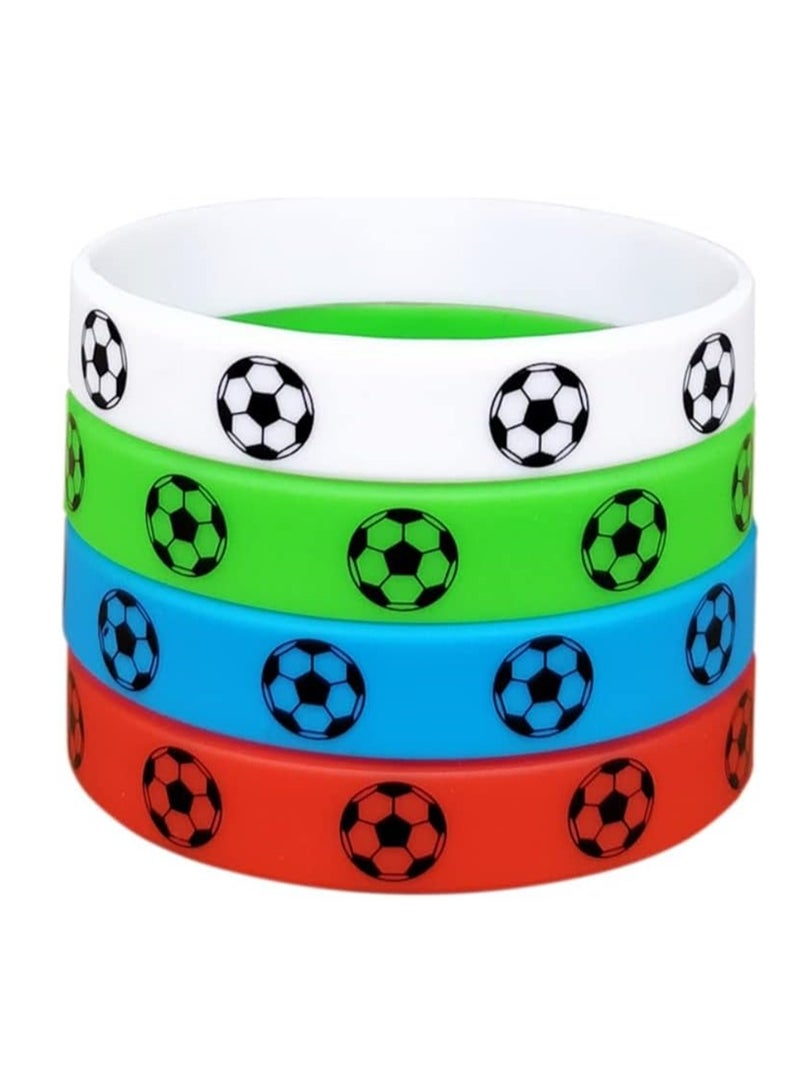 KASTWAVE Soccer Party Favors Set 72 Pack Soccer Theme Party Supplies Soccer Toy Soccer Bracelets Keychains Tattoo Stickers Gold Plastic Prize Medals and Whistle Pens Soccer Goodie Bags - Image 5