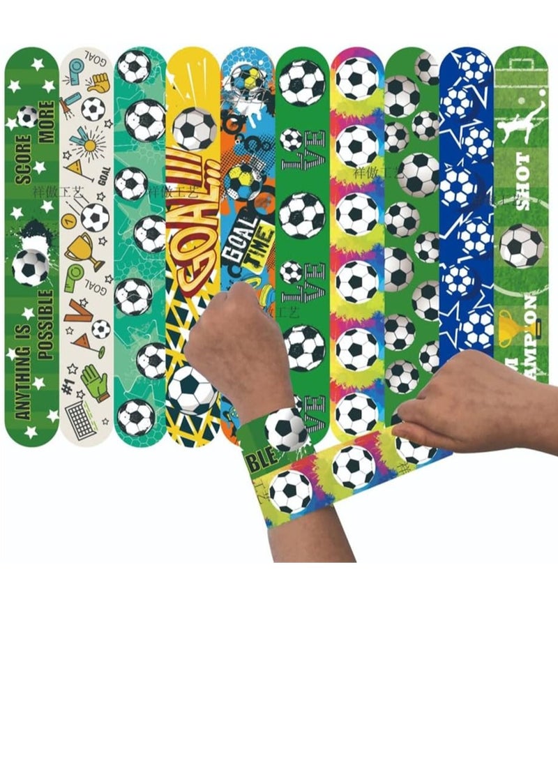 KASTWAVE Soccer Party Favors Set 72 Pack Soccer Theme Party Supplies Soccer Toy Soccer Bracelets Keychains Tattoo Stickers Gold Plastic Prize Medals and Whistle Pens Soccer Goodie Bags - Image 3