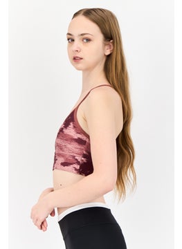 Reebok Women Lightly Padded Training Sports Bra, Old Rose  - Image 3