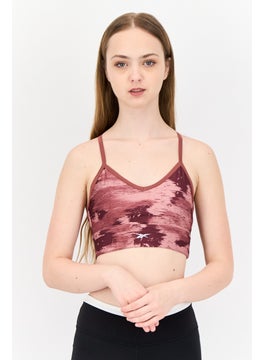 Reebok Women Lightly Padded Training Sports Bra, Old Rose  - Image 1