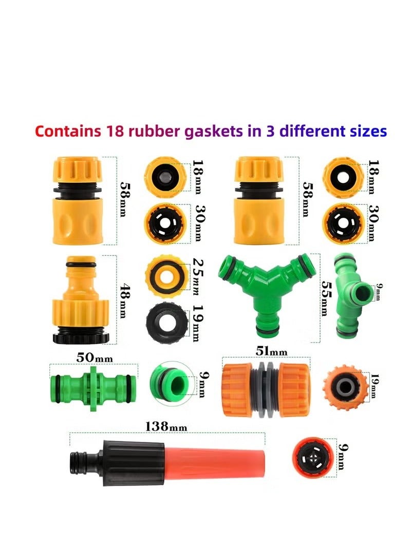 Unewshi Garden Hose Quick Connectors, 33-Piece Set for Effortless Watering, 1/2 Inch Hose Connectors for Irrigation, Includes Male and Female Connectors, Spray Nozzle, Gaskets, Garden Hose Accessories - Image 2