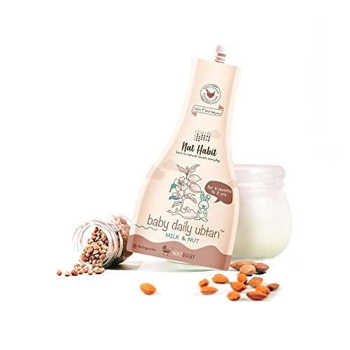 Nat Habit Baby Bath Ubtan, Milk and Nuts Formula, Chemical-Free Daily Cleanser, 80g (160g, Milk & Nut) - Image 2