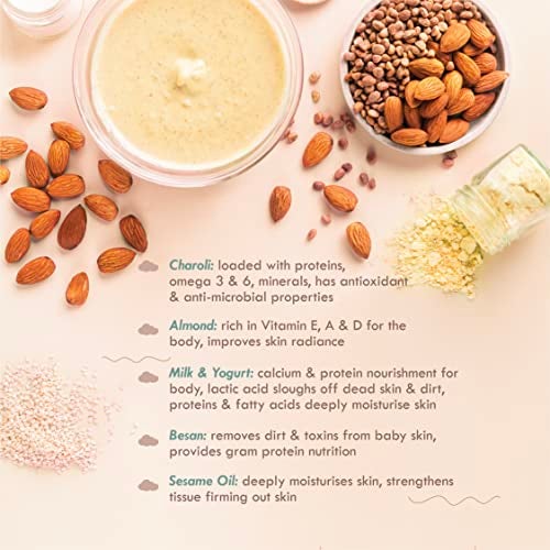 Nat Habit Baby Bath Ubtan, Milk and Nuts Formula, Chemical-Free Daily Cleanser, 80g (160g, Milk & Nut) - Image 5