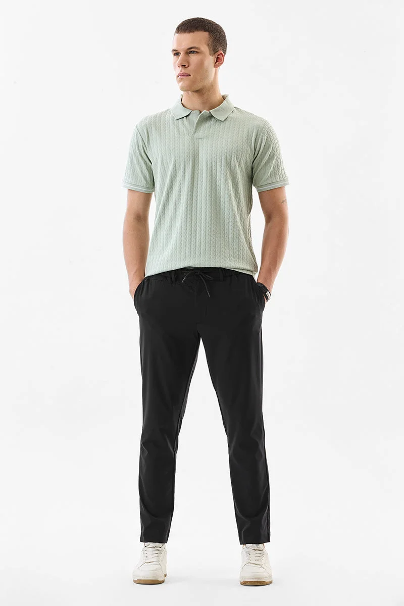 SNITCH بنطلون أسود مطاطي