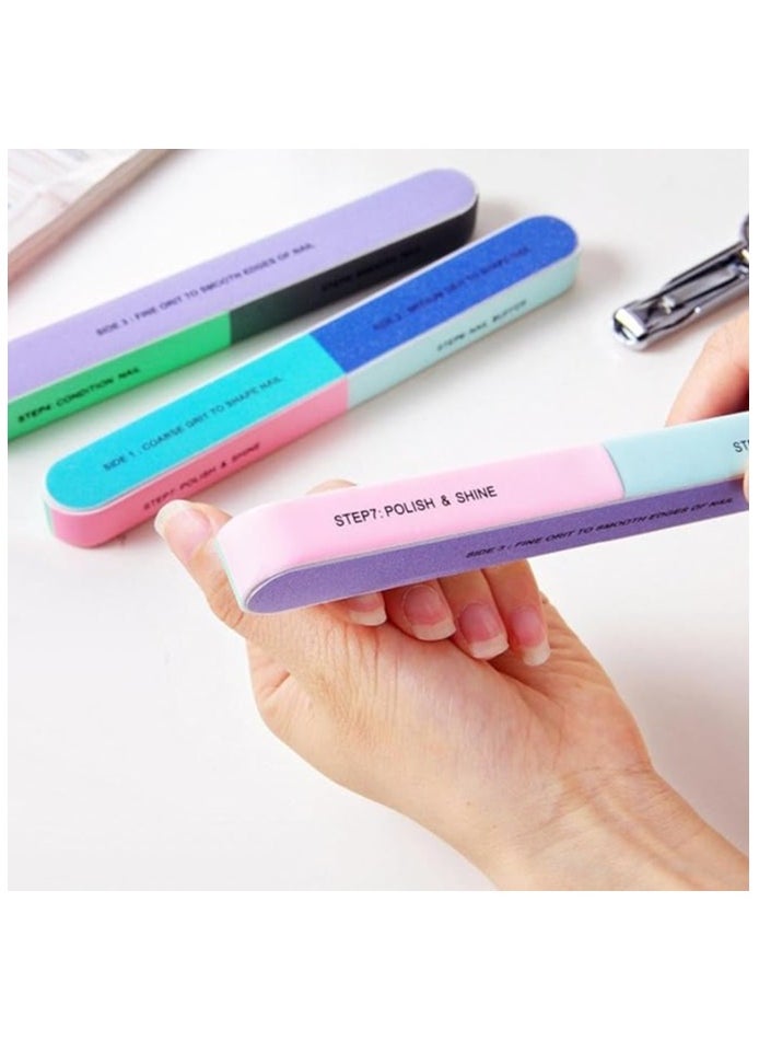Generic - 7-way nail file art nail buffer for manicure and pedicure - Multicolor - Image 1