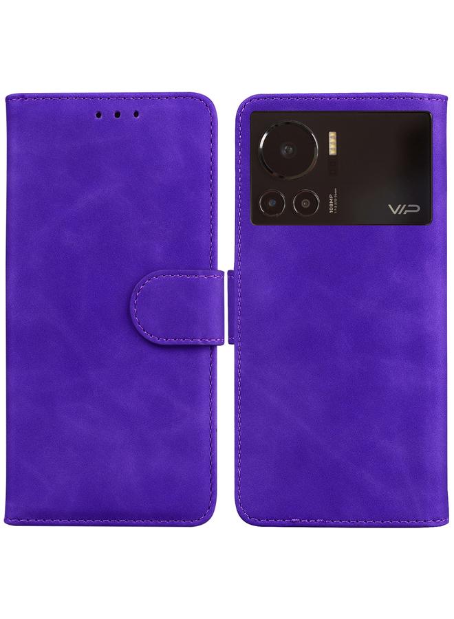 S-TOP Case For Infinix Note 12 VIP Skin Feel Pure Color Flip Leather Phone Case - Image 1