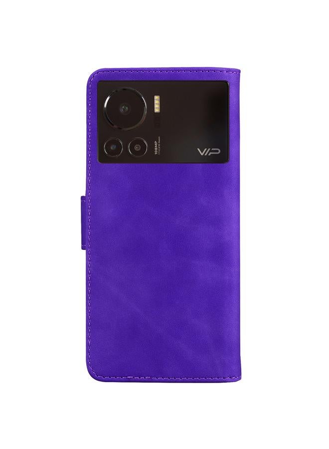 S-TOP Case For Infinix Note 12 VIP Skin Feel Pure Color Flip Leather Phone Case - Image 3