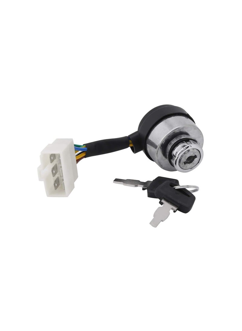 6 Wire 188F 2.5-6.5KW Start Switch, Generator Key, Ignition Switch, Easy Replace Height 1.77inch For 188F Gas Generator