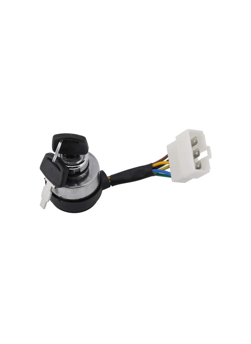 6 Wire 188F 2.5-6.5KW Start Switch, Generator Key, Ignition Switch, Easy Replace Height 1.77inch For 188F Gas Generator