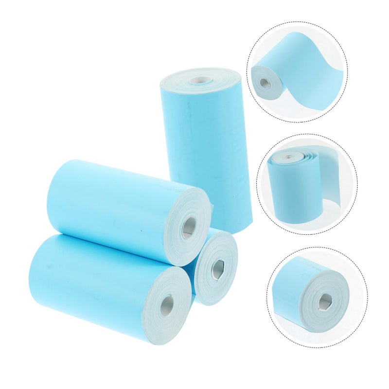 Blue Thermal Printer Paper 4 Rolls Multipurpose for Hospital Receipts and Bank Queuing Smooth Printing - Image 4