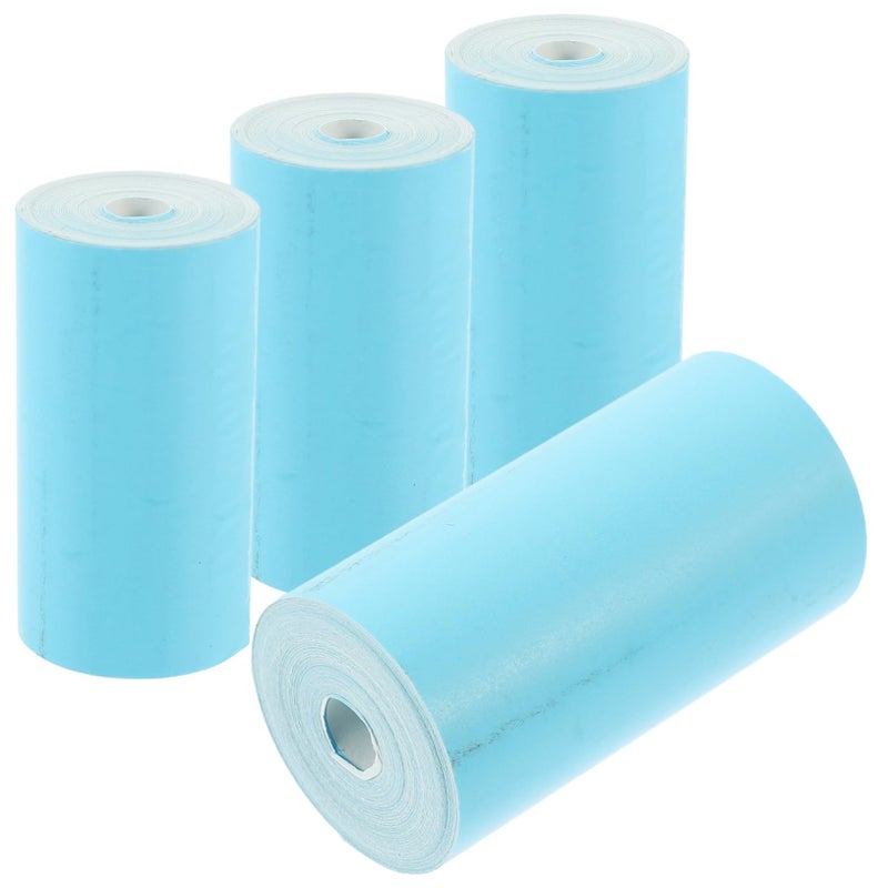 Blue Thermal Printer Paper 4 Rolls Multipurpose for Hospital Receipts and Bank Queuing Smooth Printing - Image 2