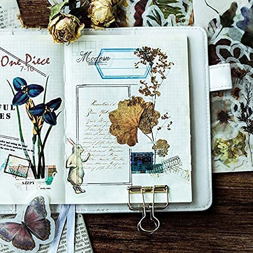 Doraking DIY Decorative Vintage Flowers Plants Set - 60pcs Laptop & Scrapbook Stickers, Friendly to Kids - Image 5