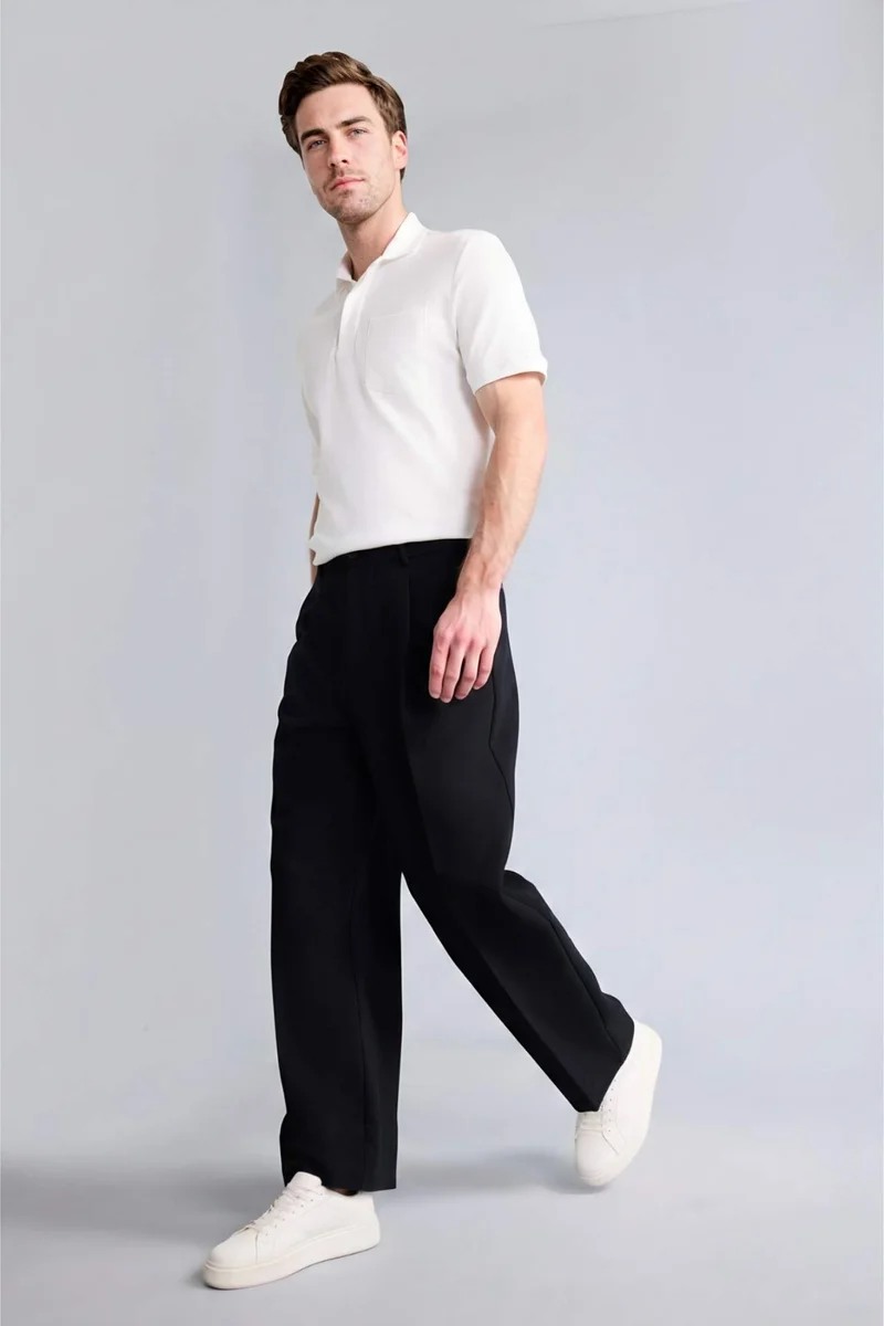Defacto  Wide Leg Trousers for Men | Best Price UAE