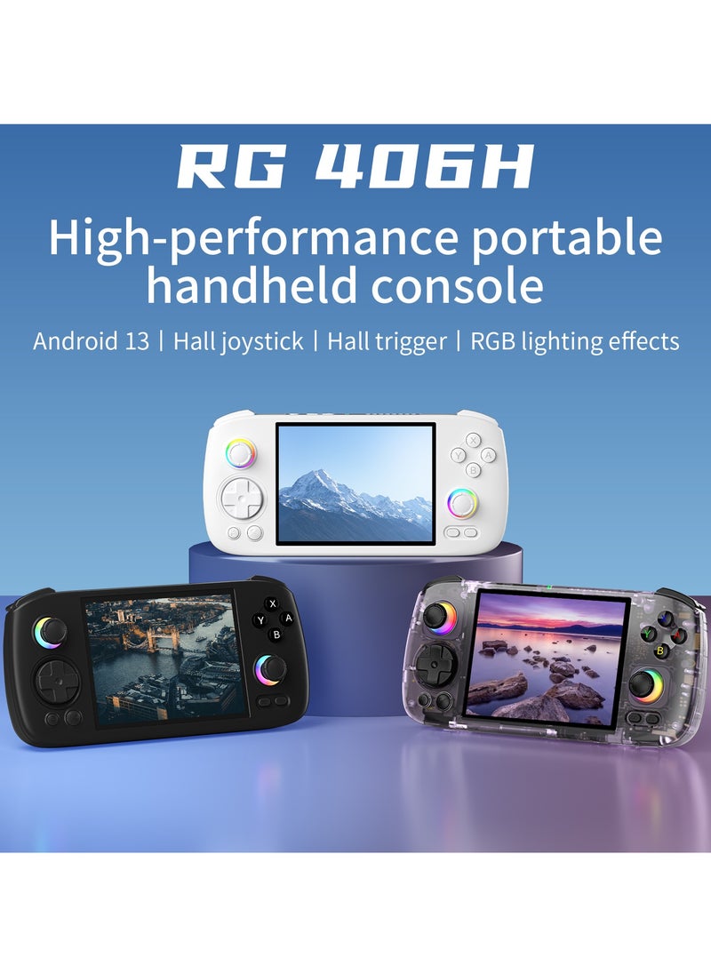 ANBERNIC  - ANBERNIC RG406H Handheld Game Console Unisoc T820 Android 13 5000 mAh 4-inch IPS screen Large-angle 3D Hall Joystick Hall Rigger 5G WIFI Bluetooth Retro Video Players - Image 1