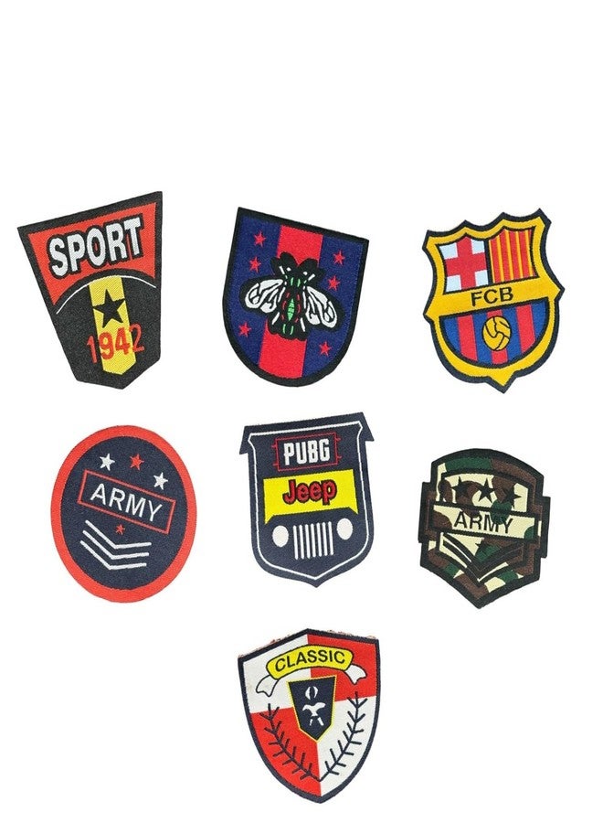 REENA Embroided Sew on Patches Combo Small for Clothes Jackets Pants Jeans Bags Boutique Multicolour Different Printed Stitching Patches Set of 8 Patches NEW (Combo of 8 Patches New) - Image 2