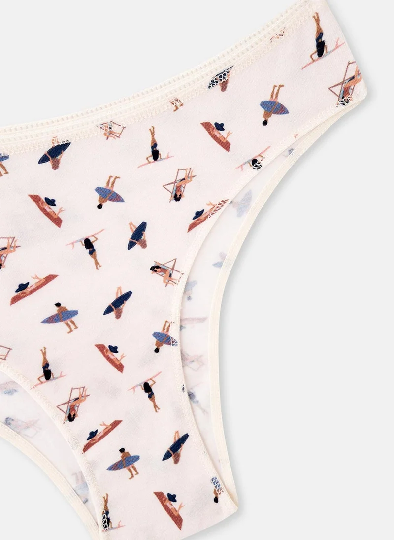 داجي 3 Pack Brazilian Supreme Mid Rise Underwear