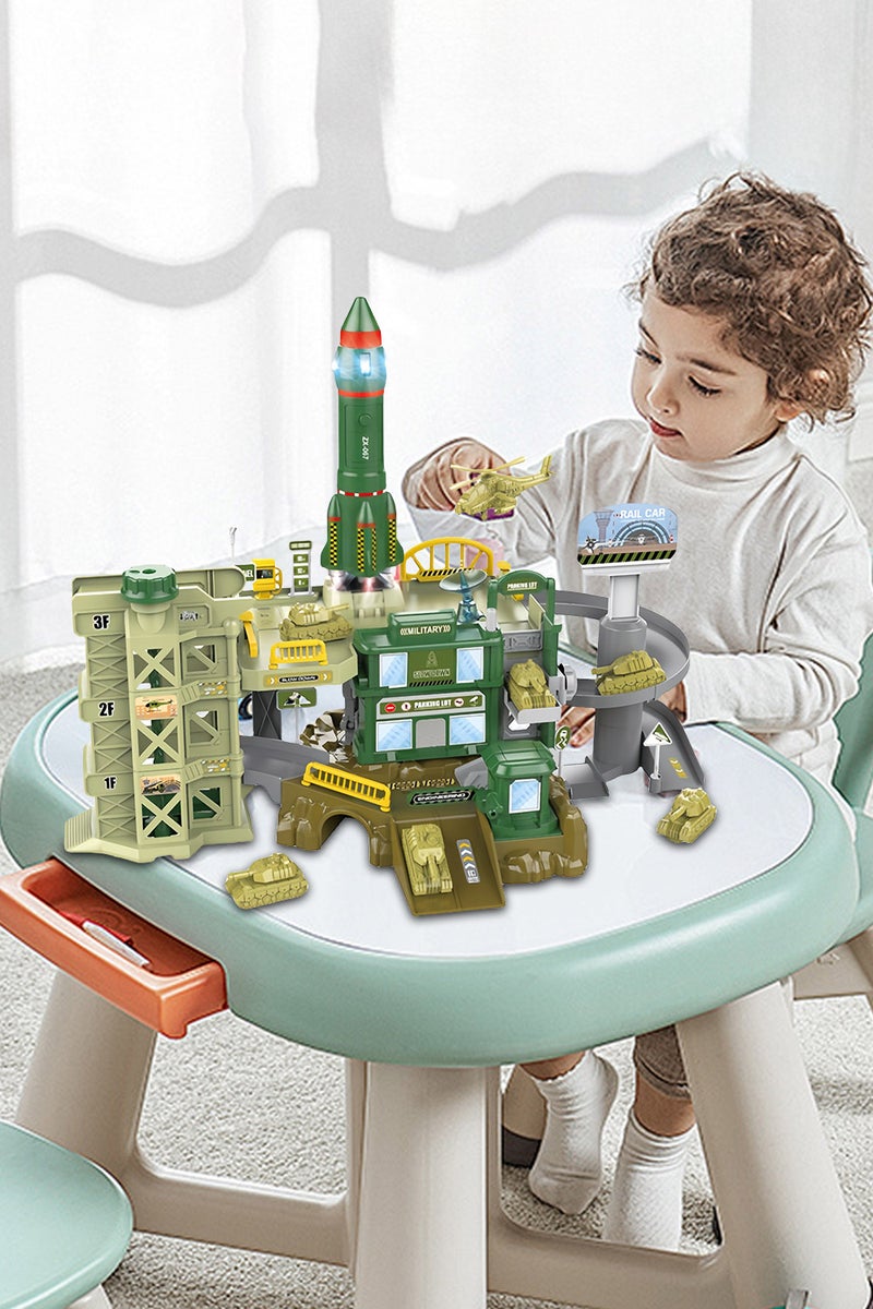 MaBaby Car Ramp Track Set for Kids, Race Car Truck Toys, DIY Construction Vehicle Educational Toys Gifts Sets for Boys and Girls 3+ Years - Image 4