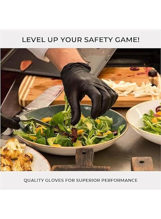 Disposable Nitrile Gloves – Heavy Duty, Food-Safe & Latex-Free, 100 Count for Cooking, Cleaning & Medical Use - Image 4